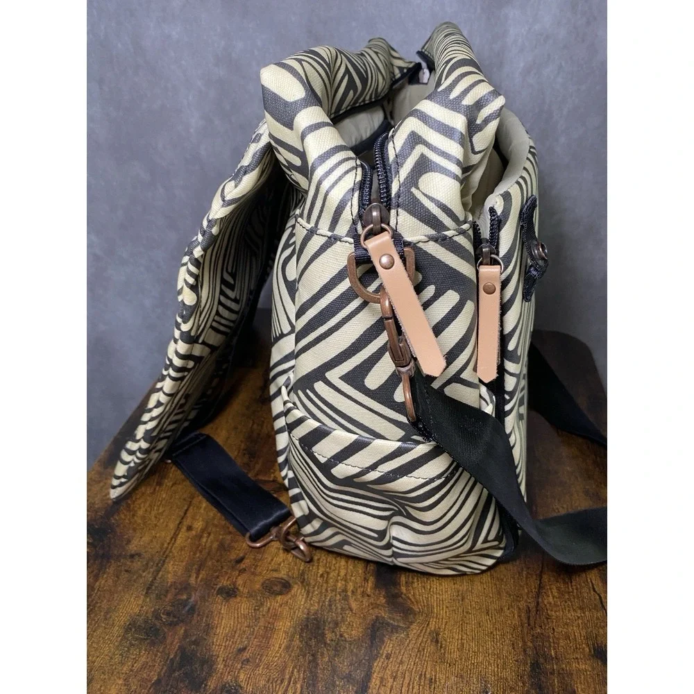 Petunia Pickle Bottom Boxy Neutral abstract Backpack Designer Diaper Bag
